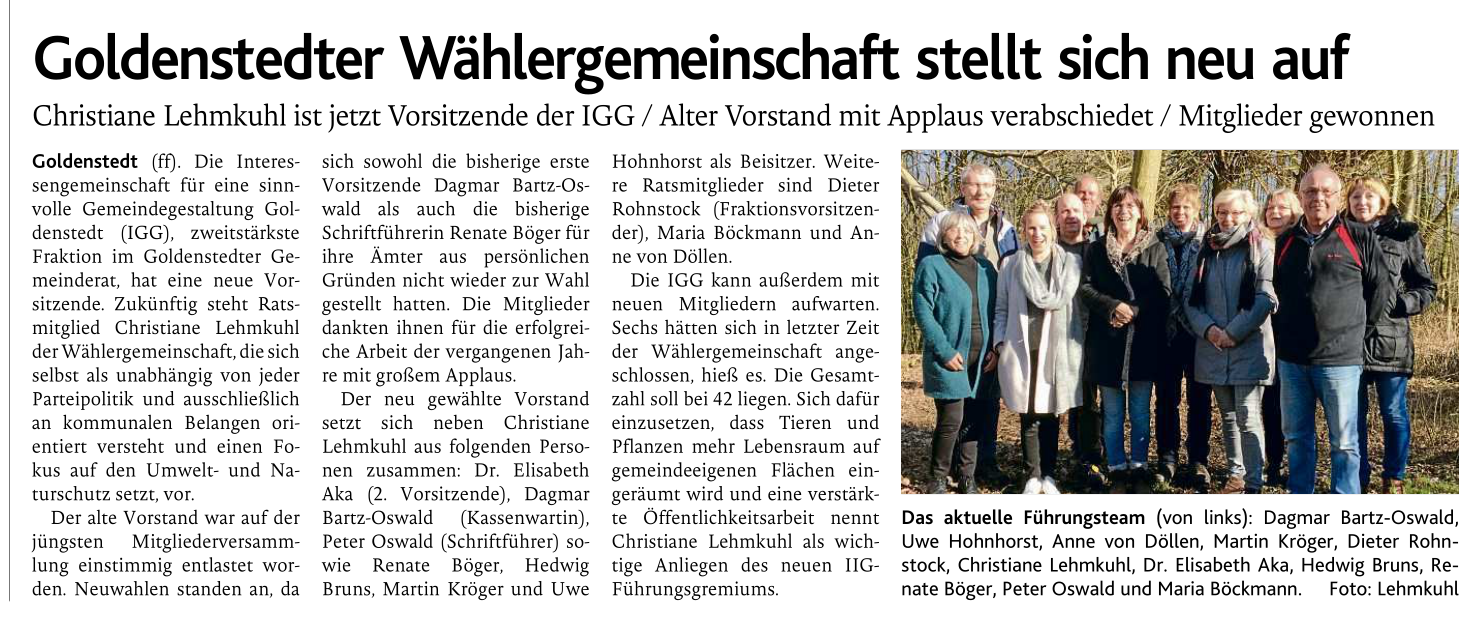 20180309_Goldenstedter Wählergemeinschaft stellt sich neu auf