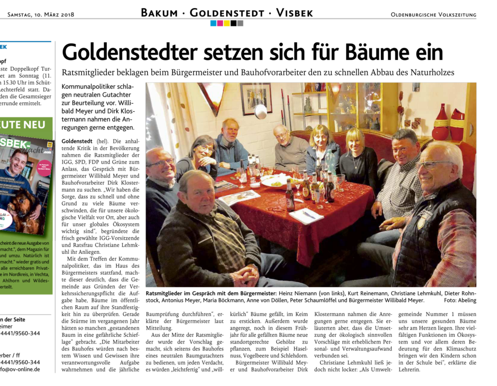 20180310_Goldenstedter setzen sich für Bäume ein