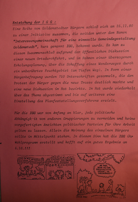 Papier mit Entstehung der IGG