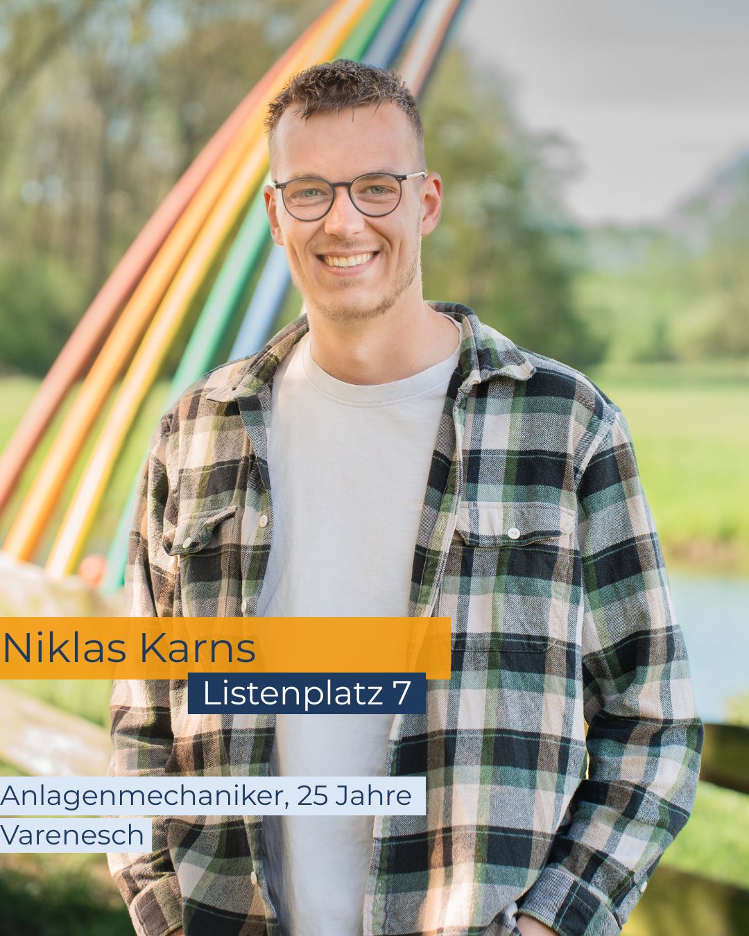 Portrait Niklas Karns, mit Listenplatz